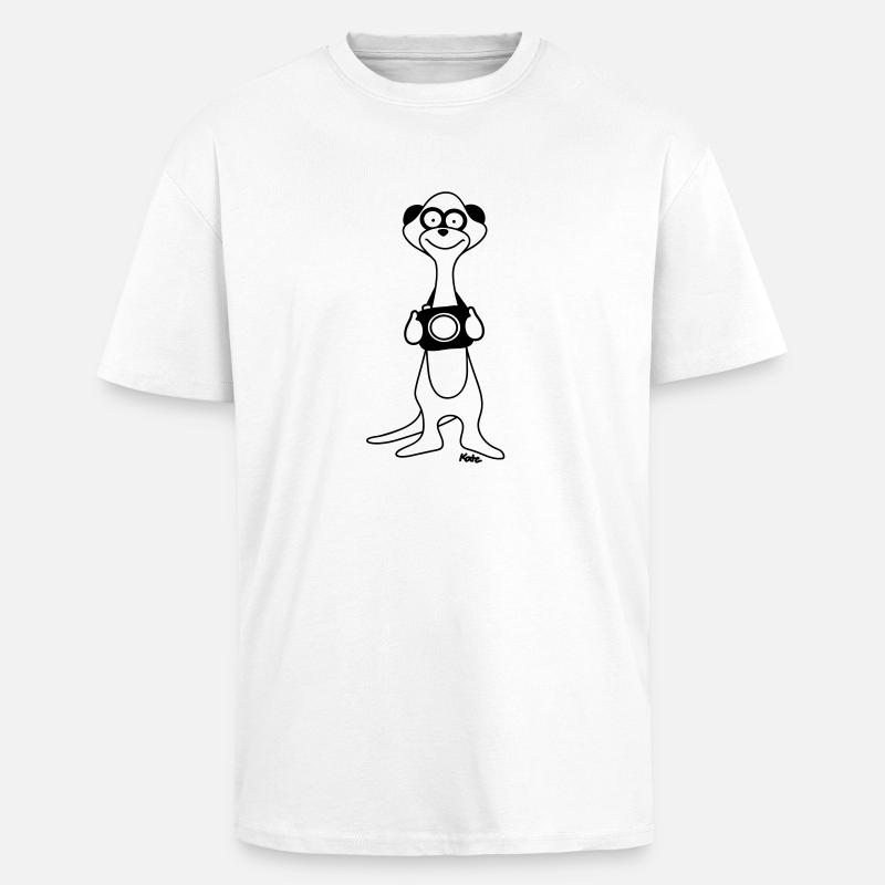 Erdmännchen - Oversized Heavyweight Unisex T-Shirt - Weiß