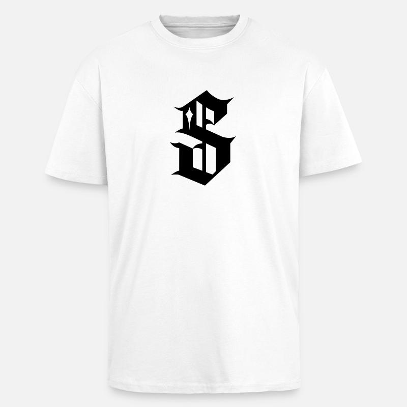 S - T-shirt unisexe oversize épais - blanc