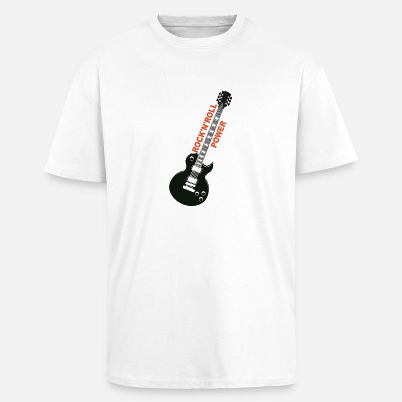 rock'n'roll_ guitar 2 - Oversized Heavyweight Unisex T-Shirt - Weiß