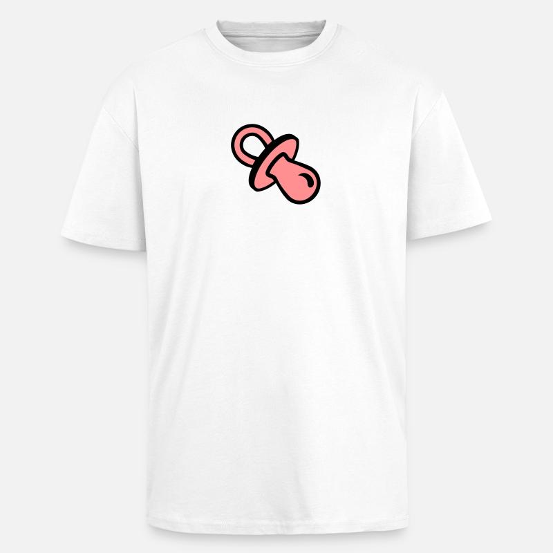 Schnuller - Oversized Heavyweight Unisex T-Shirt - Weiß