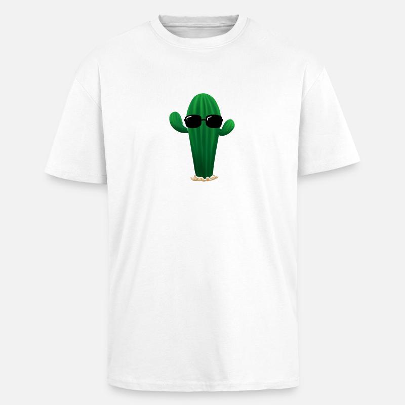 Cool Cactus - T-shirt unisexe oversize épais - blanc