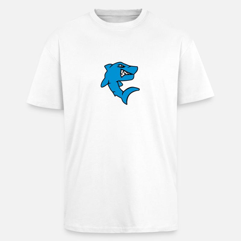 Hai - Oversized Heavyweight Unisex T-Shirt - Weiß