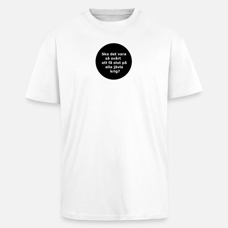 Sollte das so sein,,,(Schwarzer Kreis) - Oversized Heavyweight Unisex T-Shirt - Weiß