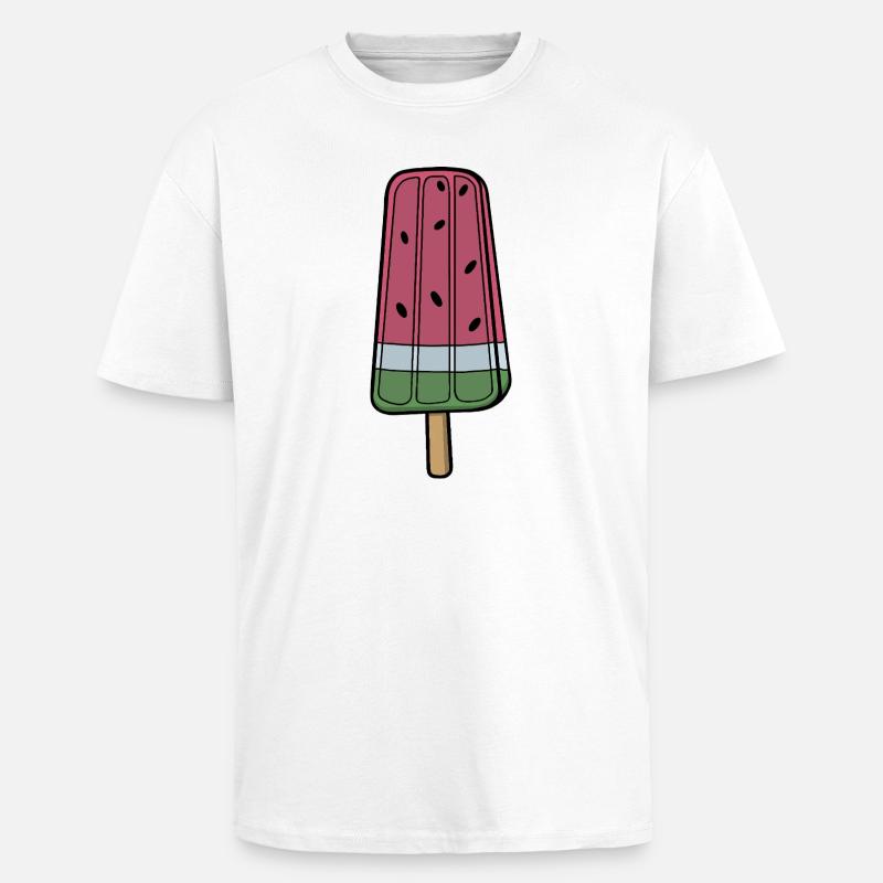 Joyeuse pastèque Frozen pop - T-shirt unisexe oversize épais - blanc