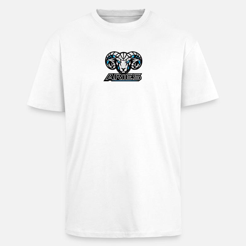 Ariete_raster - Oversized Heavyweight Unisex T-Shirt - Weiß