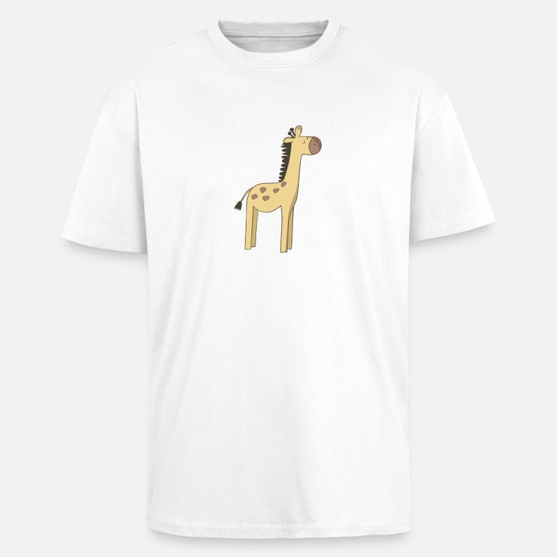 Giraffe - Oversized Heavyweight Unisex T-Shirt - Weiß