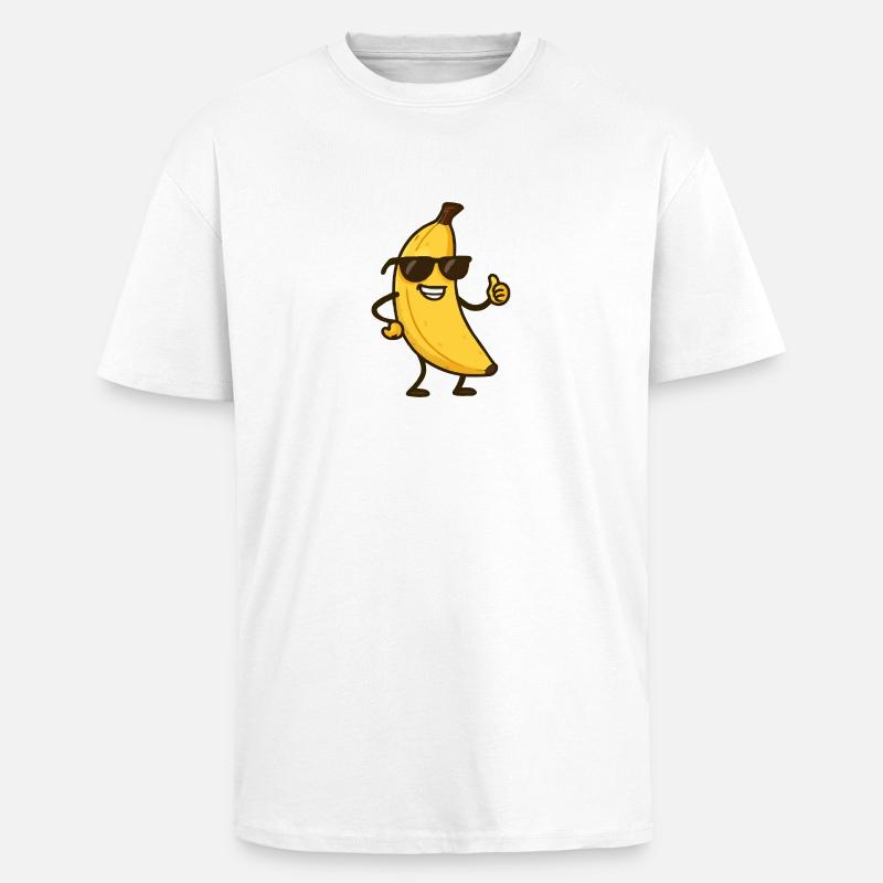 Banane Comic - Oversized Heavyweight Unisex T-Shirt - Weiß