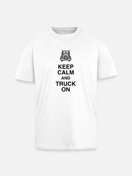 Routier / Chauffeur Poids-lourd / Camion / - T-shirt unisexe oversize épais - blanc