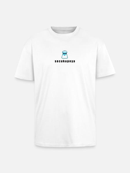 Blue Salt Shaker Cartoon - Unisex Oversized Heavyweight T-shirt - white