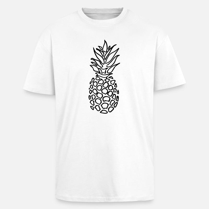 Ananas - Oversized Heavyweight Unisex T-Shirt - Weiß