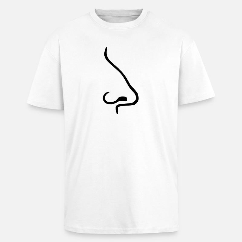 Nase - Oversized Heavyweight Unisex T-Shirt - Weiß