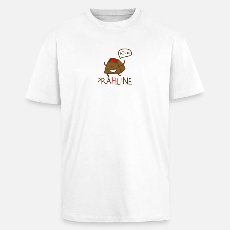 Praline - Oversized Heavyweight Unisex T-Shirt - Weiß