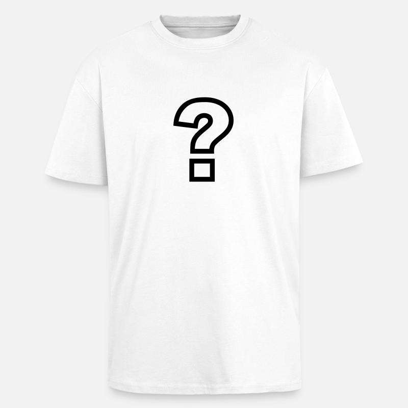 Point d'interrogation - T-shirt unisexe oversize épais - blanc