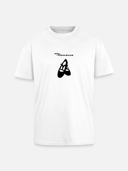 Flamencoschuhe mit Text - Oversized Heavyweight Unisex T-Shirt - Weiß