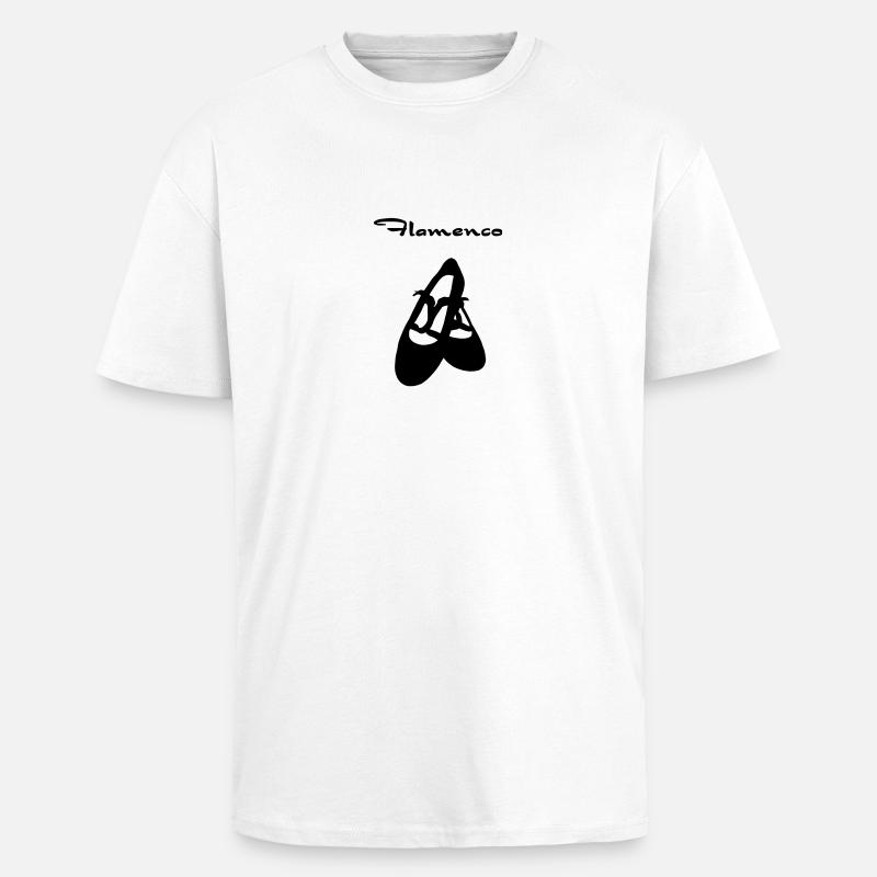 Flamencoschuhe mit Text - Oversized Heavyweight Unisex T-Shirt - Weiß