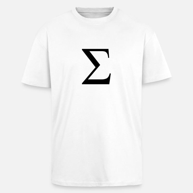 Sigma - T-shirt unisexe oversize épais - blanc