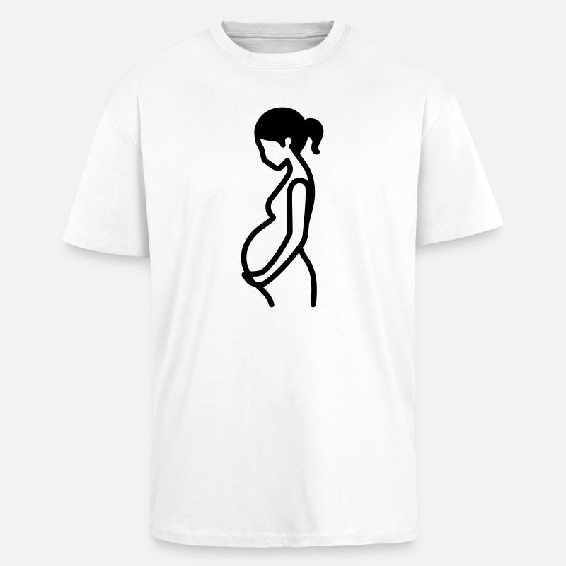 enceinte - T-shirt unisexe oversize épais - blanc