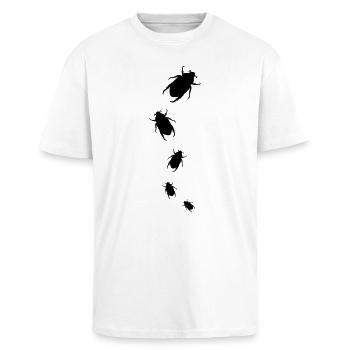 Bug Attack - Oversized Heavyweight Unisex T-Shirt - Weiß - Vorne - Alina (178cm) & Michal (187cm)
