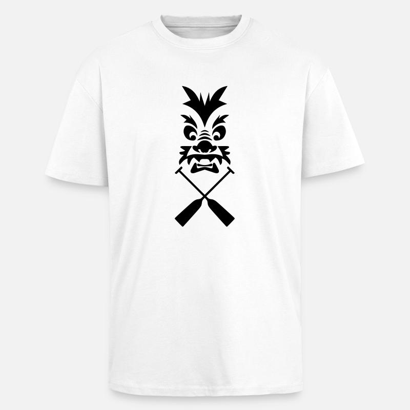 Drachenboot Drache Paddel 1c - Oversized Heavyweight Unisex T-Shirt - Weiß