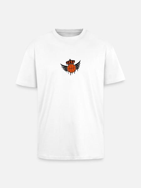 Basketball Blazon Logo Graffiti - Oversized Heavyweight Unisex T-Shirt - Weiß