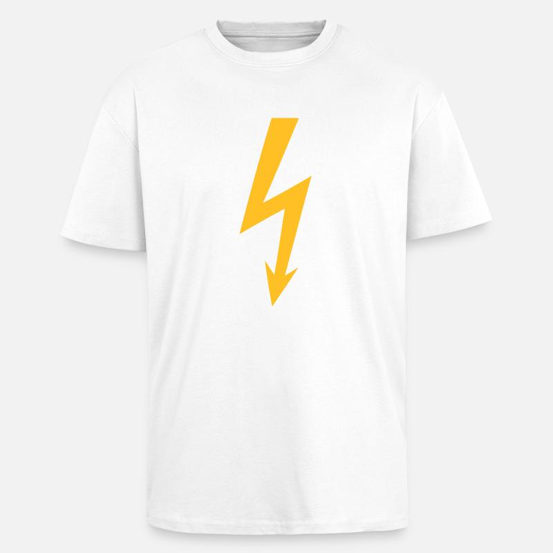 Blitz - Oversized Heavyweight Unisex T-Shirt - Weiß