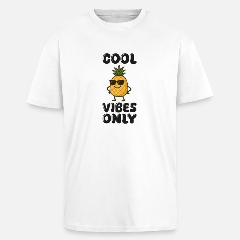 Pineapple Comic - Unisex Oversized Heavyweight T-shirt - white