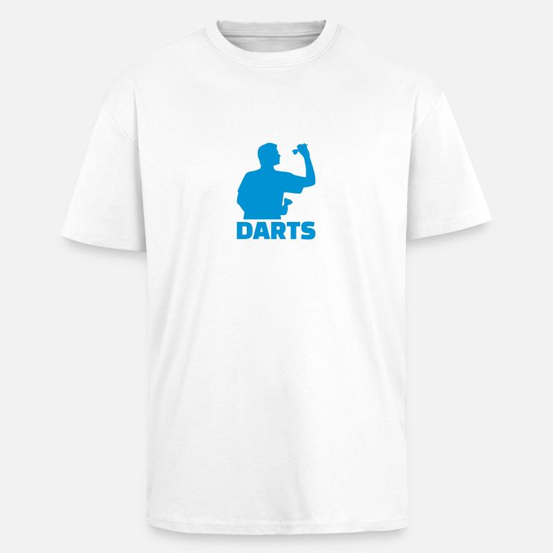 Darts - Oversized Heavyweight Unisex T-Shirt - Weiß