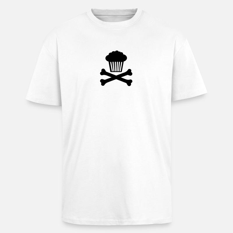 Cupcakes N´Bones - Unisex Oversized Heavyweight T-shirt - white