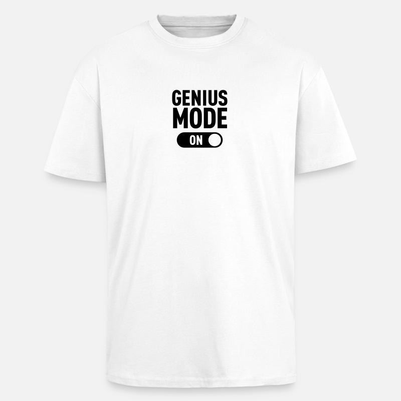 Genius Mode (ON) - Oversized Heavyweight Unisex T-Shirt - Weiß