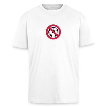 Anti Fußball - Oversized Heavyweight Unisex T-Shirt - Weiß - Vorne - Alina (178cm) & Michal (187cm)