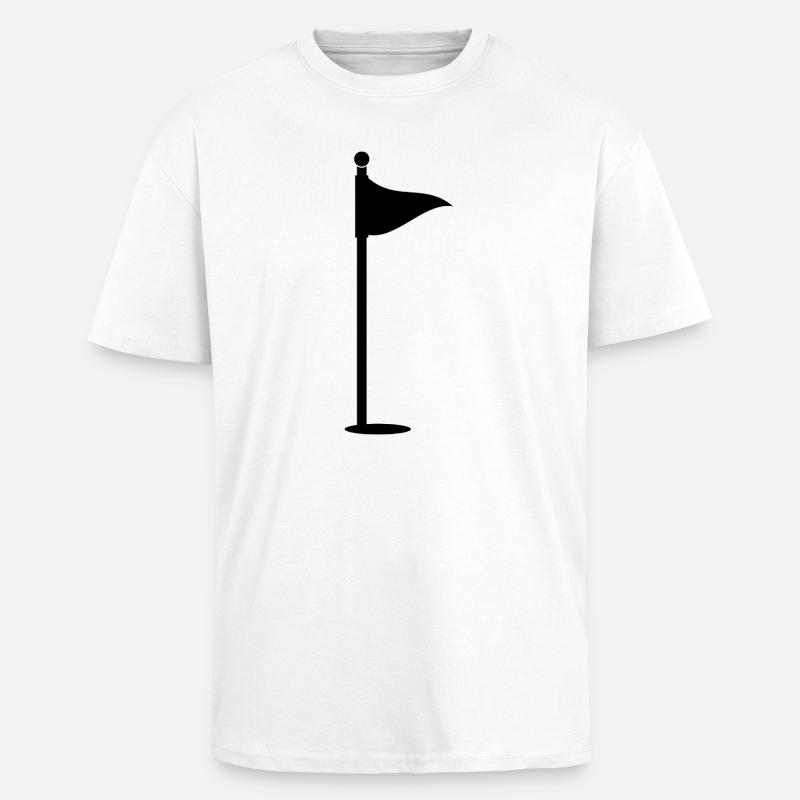 Drapeau de golf - T-shirt unisexe oversize épais - blanc