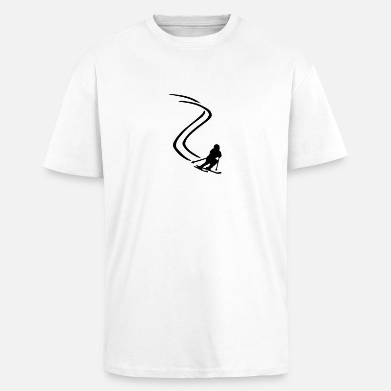 Ski - Oversized Heavyweight Unisex T-Shirt - Weiß