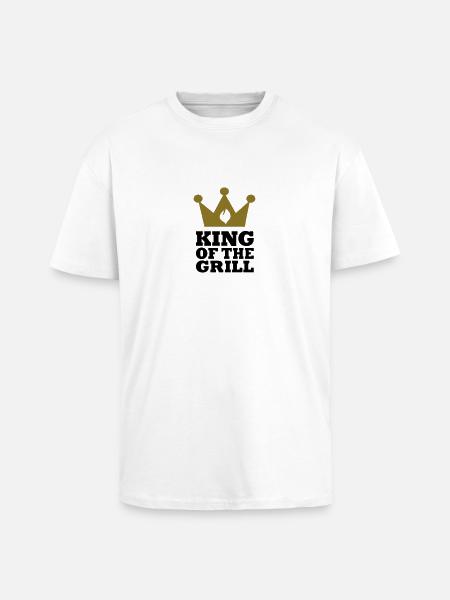 King of the Grill - Unisex Oversized Heavyweight T-shirt - white