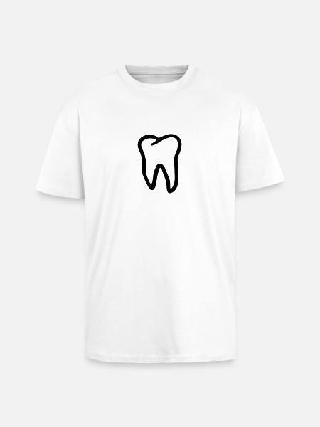 Zahn - Oversized Heavyweight Unisex T-Shirt - Weiß