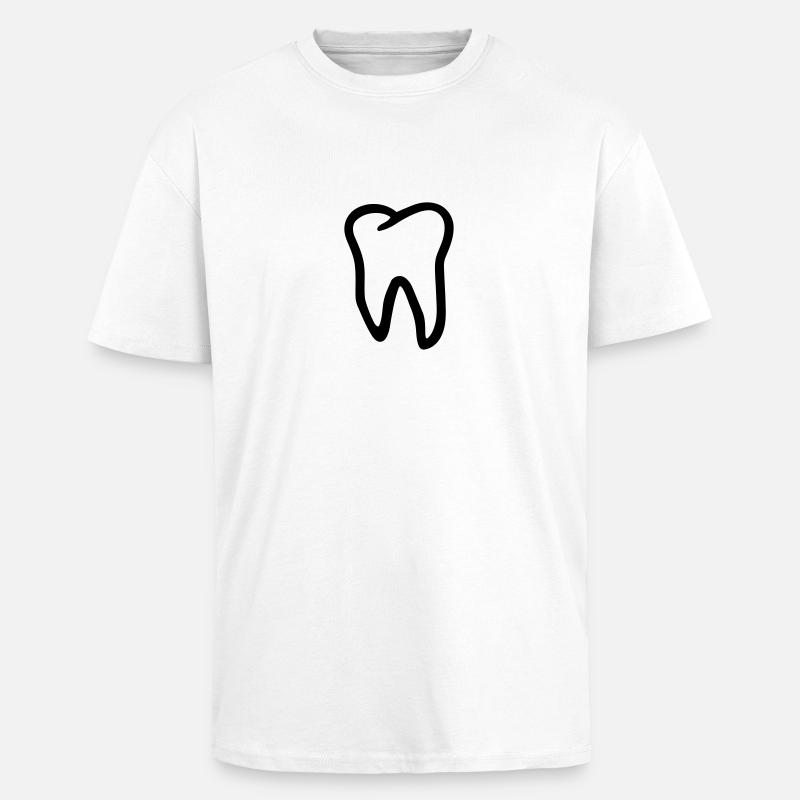 Dent - T-shirt unisexe oversize épais - blanc