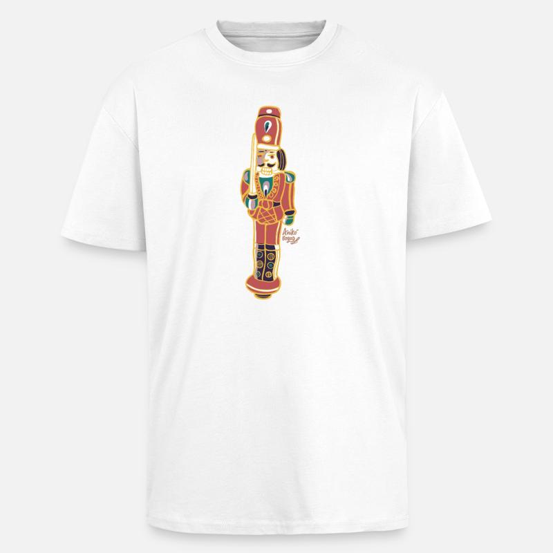Bunter Nussknacker Deco Design - Oversized Heavyweight Unisex T-Shirt - Weiß