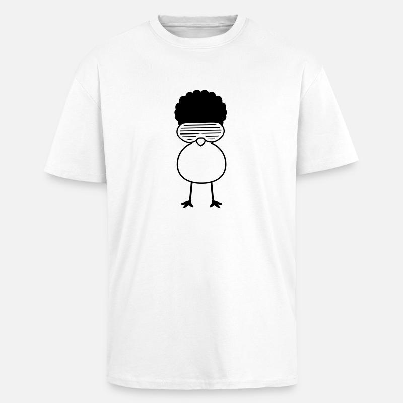 Funky Chick - Oversized Heavyweight Unisex T-Shirt - Weiß