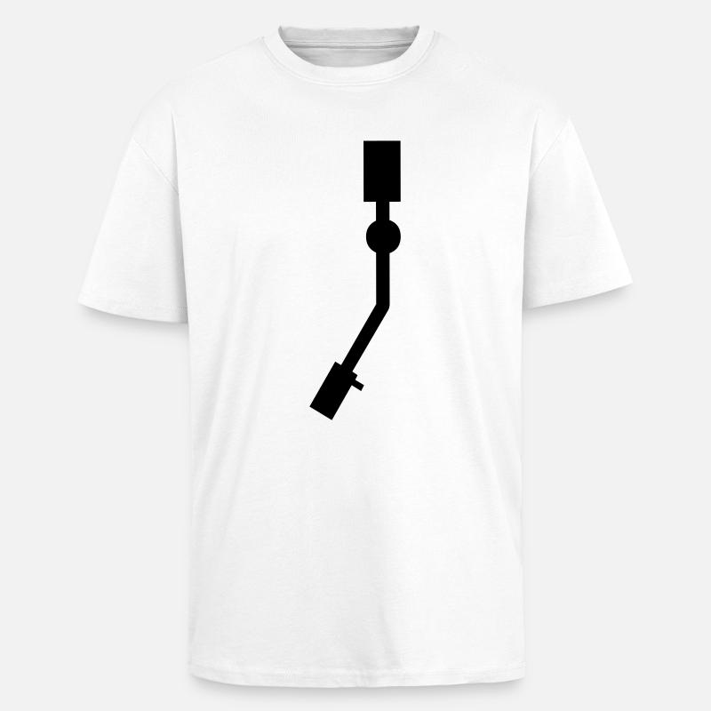 Turntable Nadel - Oversized Heavyweight Unisex T-Shirt - Weiß