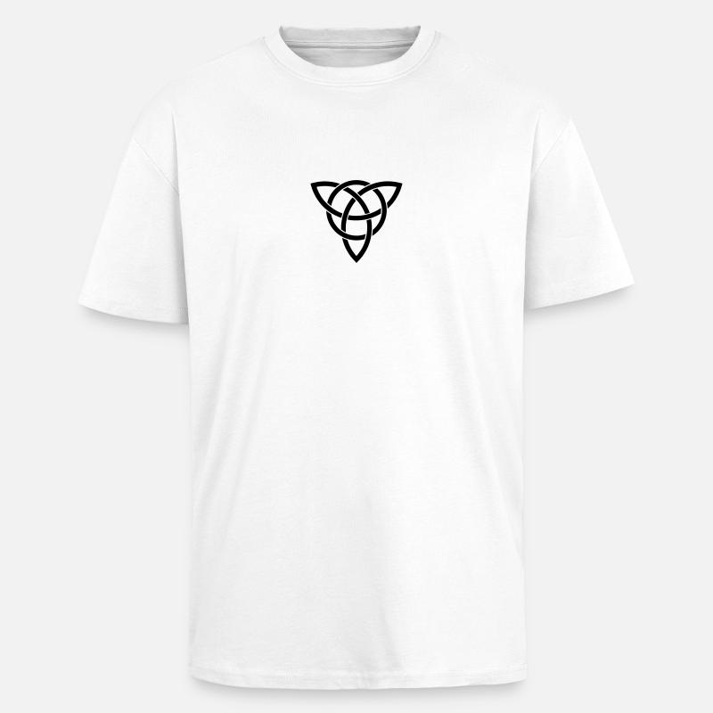 triquetra - T-shirt unisexe oversize épais - blanc