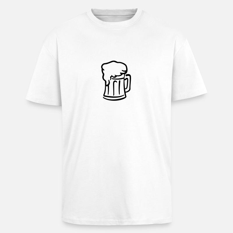 Beer - Unisex Oversized Heavyweight T-shirt - white