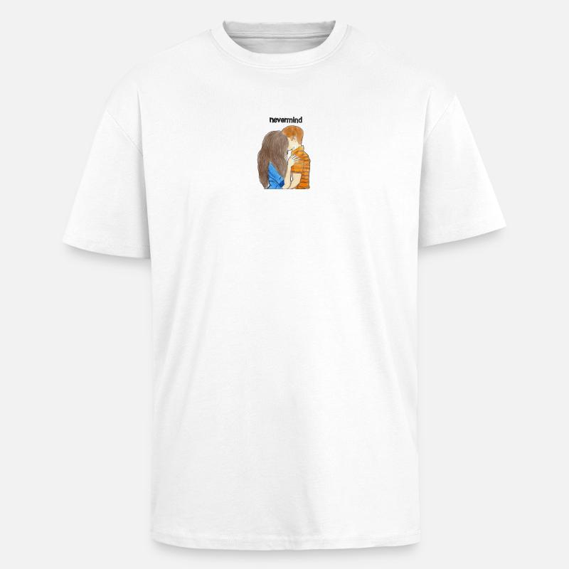 nevermind - Oversized Heavyweight Unisex T-Shirt - Weiß