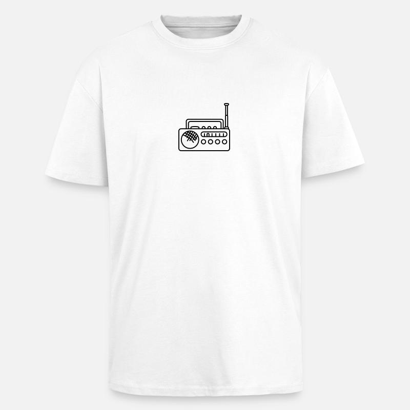 Radio - Oversized Heavyweight Unisex T-Shirt - Weiß