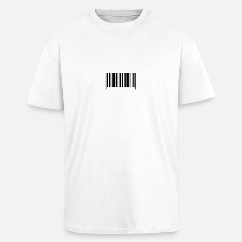 barcode - Unisex Oversized Heavyweight T-shirt - white