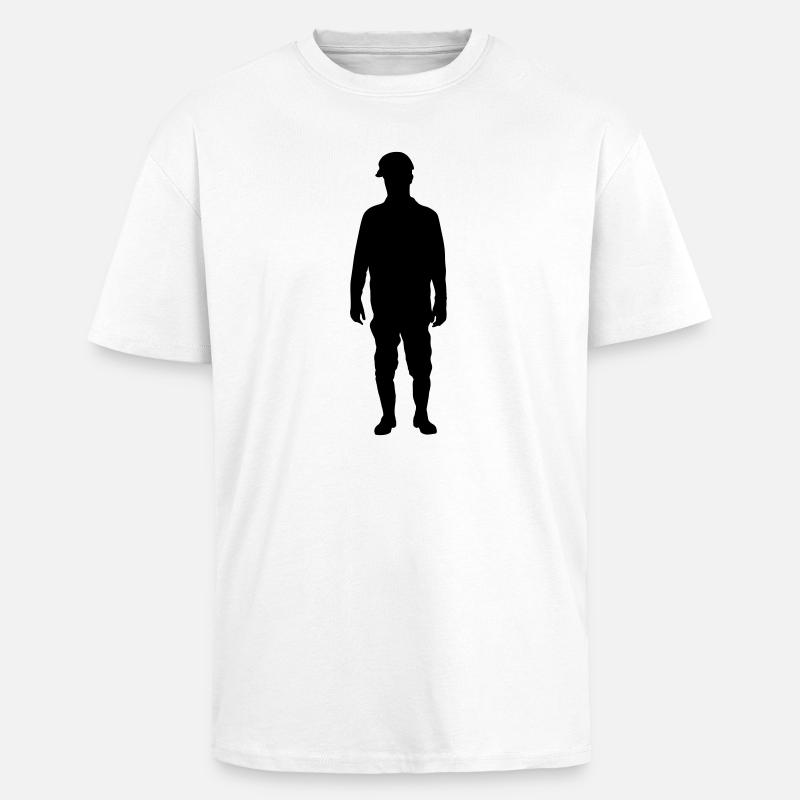 Baustellenleiter – Boden - Oversized Heavyweight Unisex T-Shirt - Weiß