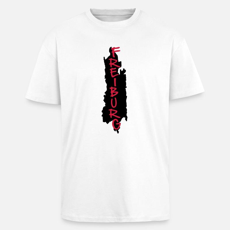 freiburg - Oversized Heavyweight Unisex T-Shirt - Weiß