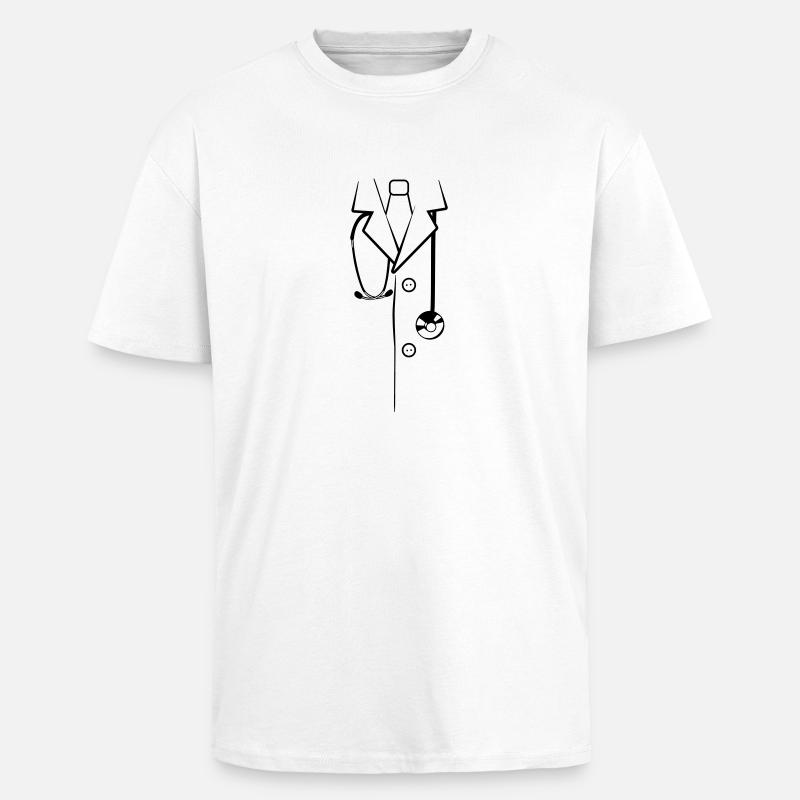Arztkittel - Oversized Heavyweight Unisex T-Shirt - Weiß