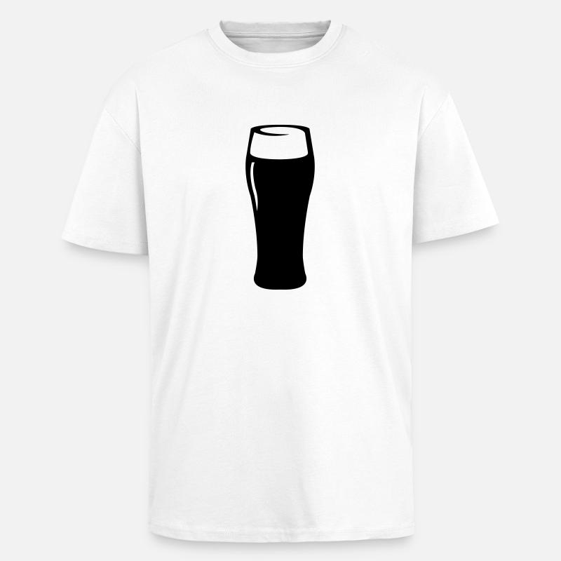 bier_glas_01 - Oversized Heavyweight Unisex T-Shirt - Weiß