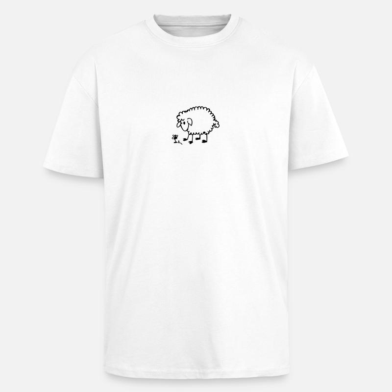 Schaf - Oversized Heavyweight Unisex T-Shirt - Weiß