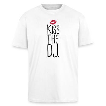 dj - Oversized Heavyweight Unisex T-Shirt - Weiß - Vorne - Alina (178cm) & Michal (187cm)