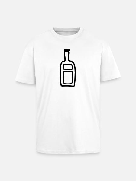 Flasche Alkohol - Oversized Heavyweight Unisex T-Shirt - Weiß